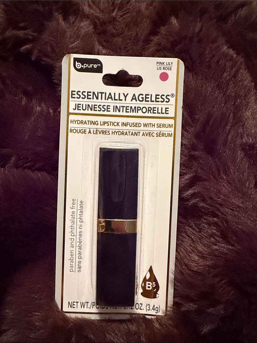 B•Pure B5 Essentially Ageless Collection Hydrating Lipstick - Pink Lily